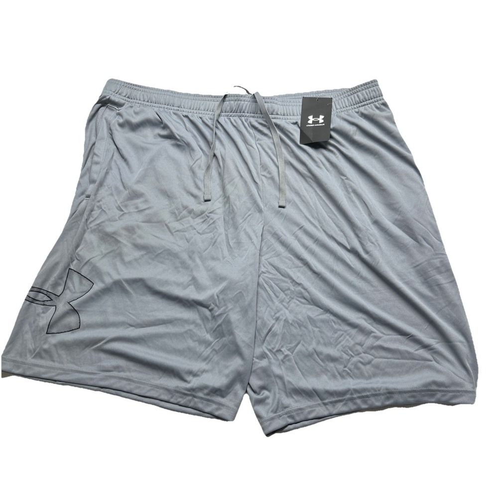 Under Armour Mens Gray HeatGear Running Shorts 2XL Loose Fit 1306443
